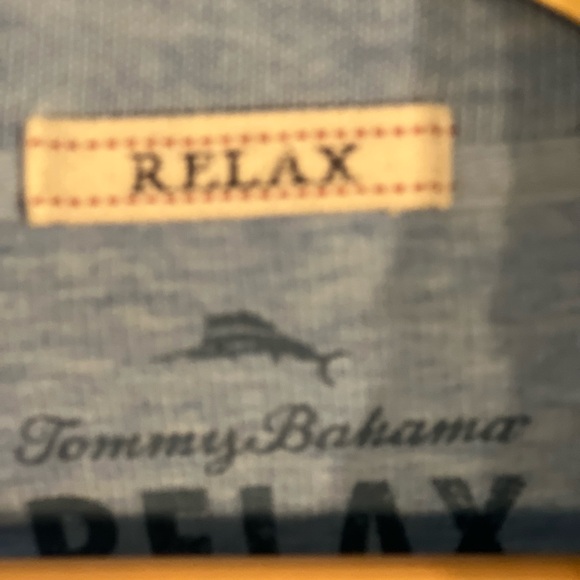 Tommy Bahama Men's Light Blue Mid Zip Knit Sweater - Picture 6 of 7